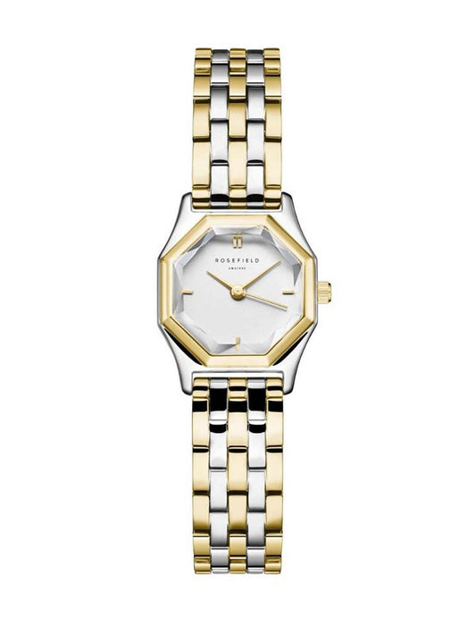 Rosefield Jam Tangan Wanita The Gemme Silver & Gold GWSSS-G03