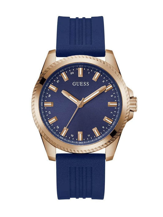 Guess Gents Watch CHAMP Blue Rose Gold - GW0639G3